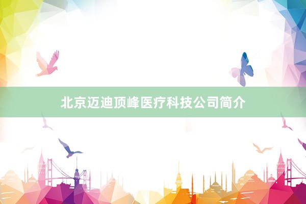 北京迈迪顶峰医疗科技公司简介